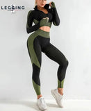 Ensemble Yoga Sans Couture 3 Pièces - Legging Femme