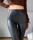 Legging Simili Cuir Taille Haute - Legging Femme